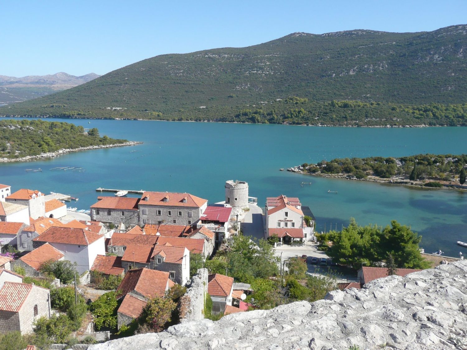 View from the walls, Mali Ston