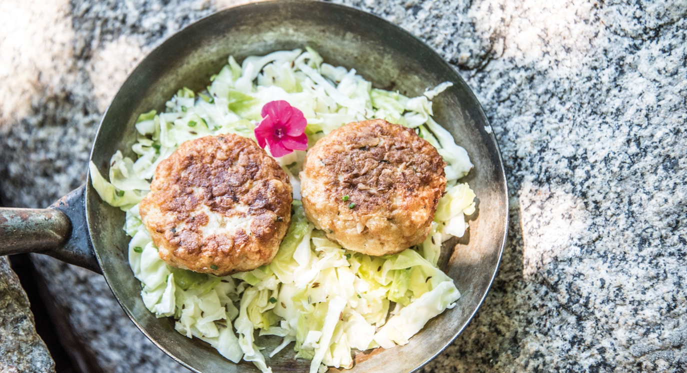 Pressknödel bearbeitet